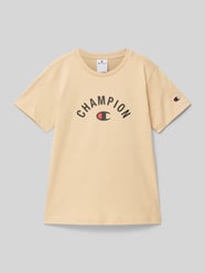 T-Shirt mit Label-Print von CHAMPION Beige - 9