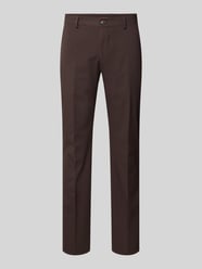 Slim fit pantalon met persplooien, model 'LIAM' van SELECTED HOMME Bruin - 15