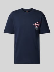 T-Shirt mit Label-Print von Tommy Jeans Blau - 22