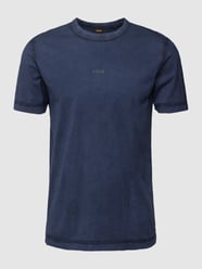 T-shirt z detalem z logo model ‘Tokks’ od BOSS Orange Niebieski - 5