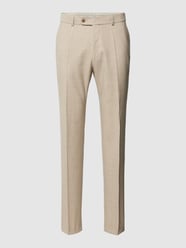Anzughose aus Schurwolle in Melange-Optik Modell 'Shiver' von Carl Gross Beige - 13