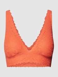 Bustier mit eingearbeiteten Cups Modell 'Zero Feel Lace 2.0' von Sloggi Orange - 26