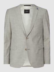 Slim fit 2-knoopscolbert van een mix van scheerwol en katoen, model 'Sopure' van s.Oliver BLACK LABEL Wit - 16