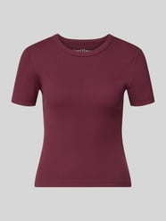 Regular Fit  T-Shirt aus Baumwoll-Mix Modell 'VAL' von ONLY Bordeaux - 4