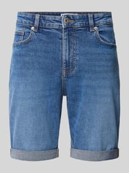 Szorty jeansowe o kroju slim fit z brzegiem od REVIEW - 14
