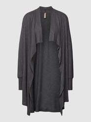 Cardigan met gedrapeerde voorkant, model 'BIARA' van Soyaconcept Grijs / zwart - 28