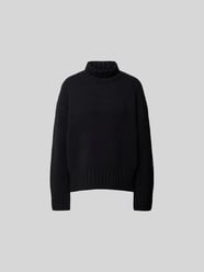 Oversized Wollpullover in Strick-Optik von Closed Schwarz - 6