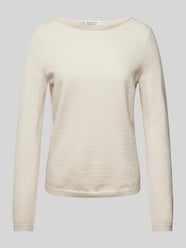 Regular Fit Pullover mit U-Boot-Ausschnitt von Marc O'Polo Beige - 16