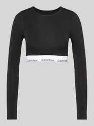 Cropped Longsleeve mit Rundhalsausschnitt von Calvin Klein Underwear Schwarz - 45