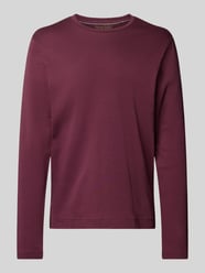 Longsleeve mit geripptem Rundhalsausschnitt von Christian Berg Men Rot - 16