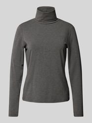 Regular fit colshirt met lange mouwen van een elastische mix van modal en biologisch katoen van Marc O'Polo Grijs / zwart - 5