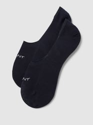 Kousenvoetjes met labeldetail in een set van 2 paar, model 'INVISIBLE SOCKS' van Gant Blauw - 19