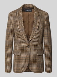 Regular fit blazer van viscosemix van Luisa Cerano Beige - 1