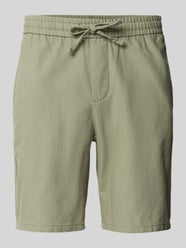 regular fit short van mix van katoen en linnen model 'LINUS' van ONLY & SONS - 10