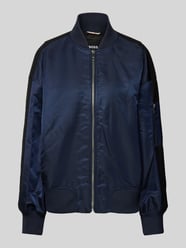 Jacke mit Stehkragen und Reißverschluss Modell 'Pamilano' von BOSS Blau - 32