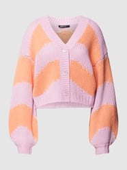Strickjacke mit Ballonärmeln von Gina Tricot Rosa - 34