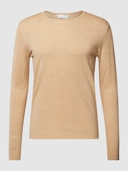 Longsleeve mit Label-Detail Modell 'Rome' von Selected Homme Beige - 22