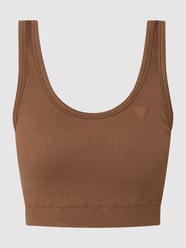 Crop-top met ribstructuur  van Guess Activewear Bruin - 18