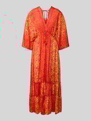 Maxikleid mit Tunnelzug im Taillenbereich von Apricot Orange - 35