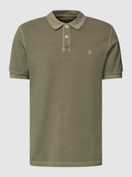 Poloshirt mit Label-Stitching von Marc O'Polo Grün - 38