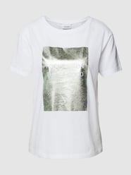 T-shirt z nadrukowanym motywem od comma Casual Identity Biały - 30
