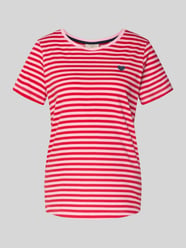 T-shirt met motief-stitching en ronde hals van FREE/QUENT Fuchsia - 15