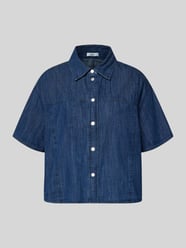 Jeansblouse met kentkraag model 'Ferluna' van OPUS - 9