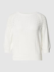 Strickpullover mit 3/4-Arm von edc By Esprit Weiß - 2
