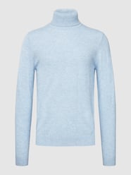 Rollkragenpullover mit gerippten Abschlüssen von MCNEAL Blau - 34