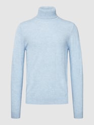 Rollkragenpullover mit gerippten Abschlüssen von MCNEAL Blau - 16