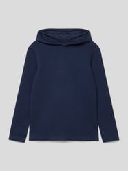 Hoodie mit Waffelstruktur von s.Oliver RED LABEL Blau - 36