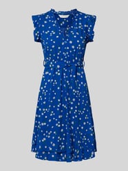 Knielange jurk van viscose met strikceintuur van Apricot - 6