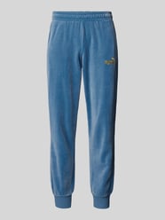 Relaxed Fit Sweatpants mit Label-Stitching Modell 'Velvettrack' von PUMA PERFORMANCE Blau - 30