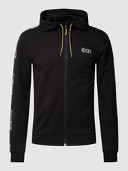 Sweatjacke mit Label-Patch von EA7 Emporio Armani Grau / Schwarz - 45