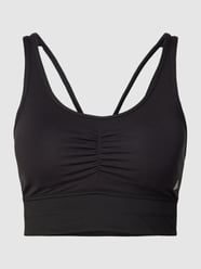 Sport-BH mit gekreuztem Rücken von Adidas Training Schwarz - 46