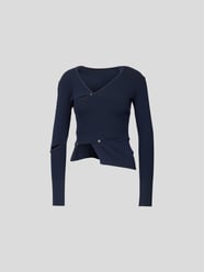 Cropped Longsleeve mit Cut Outs von Jacquemus Blau - 22