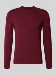 Gebreide pullover van een mix van katoen en kasjmier met ronde hals van MCNEAL Bordeaux - 1
