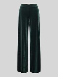 Wide Leg Stoffhose mit elastischem Bund von Christian Berg Woman Grün - 6