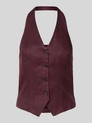 Neckholder-Weste aus Leinen Modell 'Naira Claritta Halter' von MSCH Copenhagen Bordeaux - 21
