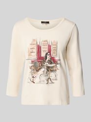 T-Shirt aus Viskose-Mix mit Motiv-Print und 3/4-Arm von monari - 36