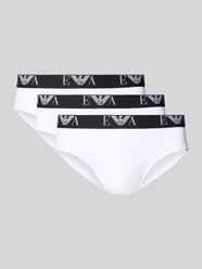 Slip mit elastischem Logo-Bund im 3er-Pack von Emporio Armani - 11