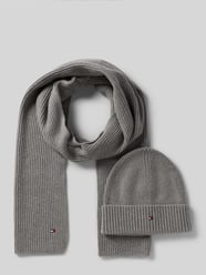 Muts en sjaal in een set van een mix van katoen en kasjmier met cadeaubox van Tommy Hilfiger - 46