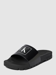 Slides mit Logo-Print Modell 'TRUCK' von Calvin Klein Underwear Grau / Schwarz - 43