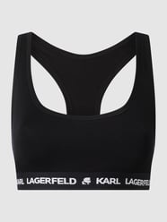 Stanik z tyłem o kroju bokserki  od Karl Lagerfeld Czarny - 40