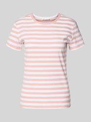T-Shirt in Ripp-Optik mit Rundhalsausschnitt von Christian Berg Woman Pink - 35