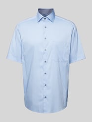 Comfort Fit Business-Hemd mit 1/2-Arm von Eterna Blau - 46