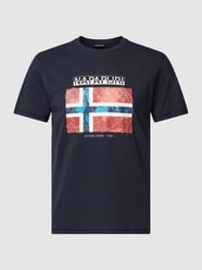 T-Shirt mit Logo-Print Modell 'GUIRO' von Napapijri Blau - 36