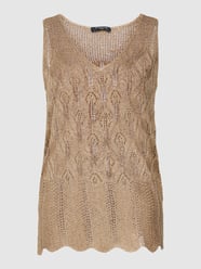 Top na ramiączkach z koronki szydełkowej model ‘WHITNEY’ od Marciano Guess Brązowy - 10