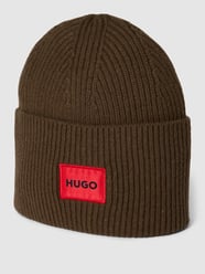 Beanie mit Label-Patch Modell 'Xaff 5' von HUGO Grün - 1