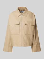 Loose Fit Hemdjacke aus Baumwoll-Leinen-Mix von Jake*s Studio Woman Beige - 25